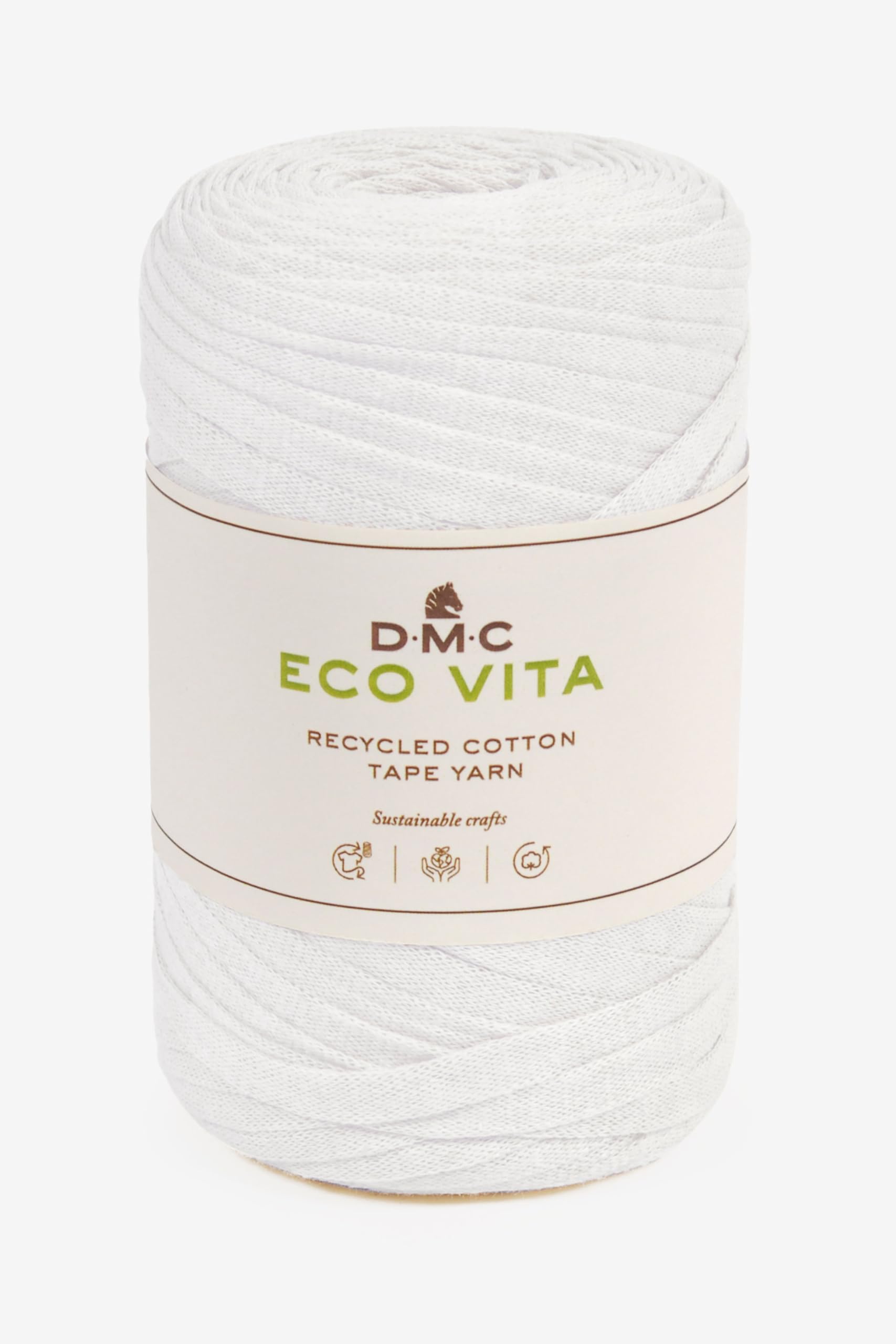 DMC Tape Yarn, Recycled Cotton Blend, Shade 01, 250g