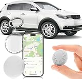 ZITTZ Hidden GPS Tracking Devices,Real Time GPS Tracker for Vehicles Work with Apple Find My(iOS Only),Car GPS Tracker with Magnetic Case,No Monthly Fee,No SIM Card Required (Waterproof White,1PCS)