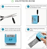 Miseyo Identity Theft Protection Roller Stamp Set Blue 6 Refills Included view 4