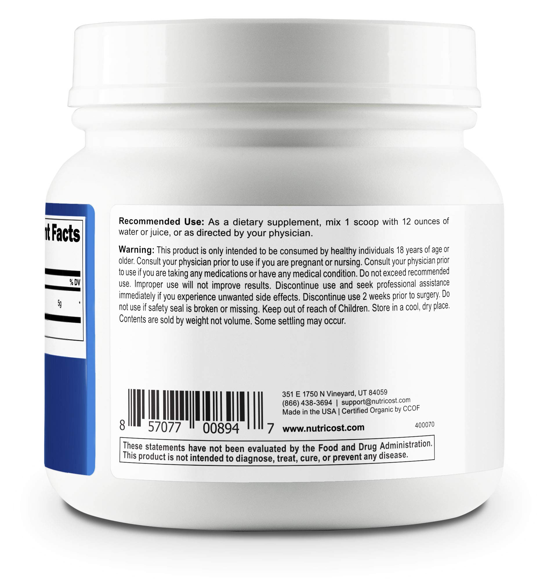 Nutricost Pure Ascorbic Acid Powder (Vitamin C) 2 LBS High Quality