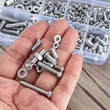 Vwoqiy 380Pcs Pan Head Screws Nuts Washers Set M3 M4 M5 Galvanized view 4