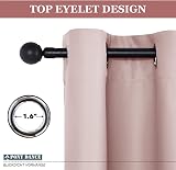 PONY DANCE Baby Pink Blackout Curtains 46x54 2 Pieces Thermal Eyelet view 4