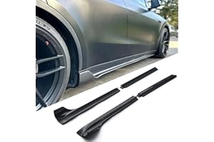 skkyoro Side Skirt 4PCS for Tesla Model Y 2020 2021 2022 2023 2024 Side Extension Splitter Rocker Panel ABS Plastic (Glossy Black)