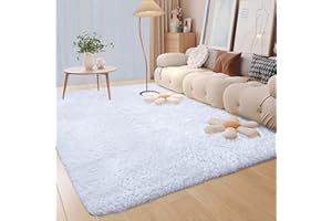 kinganda Area Rugs Clearance, 5×7 Soft Shag for Bedroom Rugs, Shaggy Non Slip, Fluffy Large Rugs for Living Room Kids Room, W