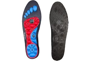 Breathable Magnetic Insole for Men Women Running Sports Shock Absorption Massage Shearable Insole (Red,8.5-10.5 Women/7.5-10 
