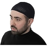 Modefa Islamic Premium Turkish Dervish Kufi Hats for Men Lightweight Breathable Muslim Cap One Size Fit