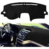 Yiz Dash Cover Mat Custom Fit for Acura TSX (Black) J211 | with Light Sensor, Dashboard Pad Cap Carpet