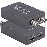 Anber-Tech HDMI to SDI, HDMI to 3G-SDI/HD-SDI Converter, 2 Way SDI Output with Power Supply Adapter, Audio Embedder Support 1080P, Auto Format Detection Extender for Camera CCTV