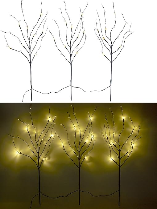 Lunartec Leuchtzweige 3 Deko Zweige Je 48 Kunststoff Knospen 8 Leds Batteriebetr Timer Deko Zweige Mit Beleuchtung Amazon De Kuche Haushalt