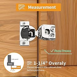 Chibery 10 Pack 1-1/4" 4D Overlay Soft Close