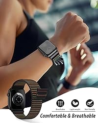 Nylon Loop Sport Band Compatible with Apple Watch