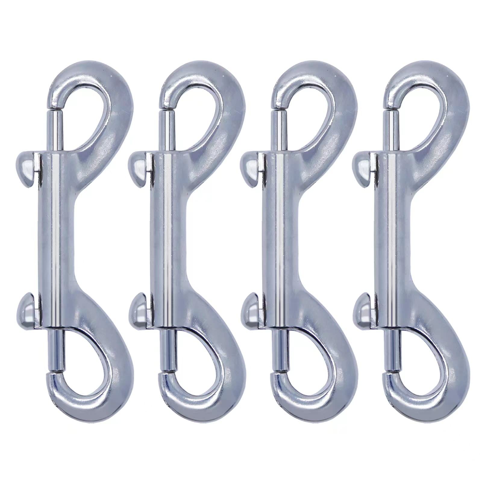 Double Ended Bolt Snaps Hook Trigger Clips Chain Metal Clips Key Holder 3.5 Inch 4pcs