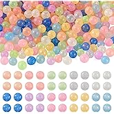 Magibeads 500Pcs 5mm Glow in The Dark Glass Beads No Hole Resin Fillers Crystal Mini Beads Kandi Color Changing Beads Tiny Glass Balls for Crafts DIY UV Epoxy Resin Vase Fillers