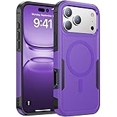 DEVISELOVE Magnetic for iPhone 17 Pro Max Case Military-Grade Shockproof, Rugged Phone Case, Heavy Duty Protection [Compatible with MagSafe] Anti-Fingerprint Cover for iPhone 17 Promax 6.9", Purple