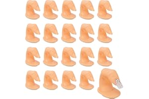 Okuna Outpost 20 Pack Fake Practice Fingers for Acrylic Nails with Adhesive Base for Manicures, Press Ons, Beauty Salons
