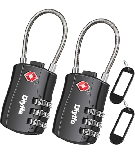 Samsonite Lucchetto TSA Per Valigie - 2 Pezzi, Nero | Chiave Per Controlli Di Sicurezza