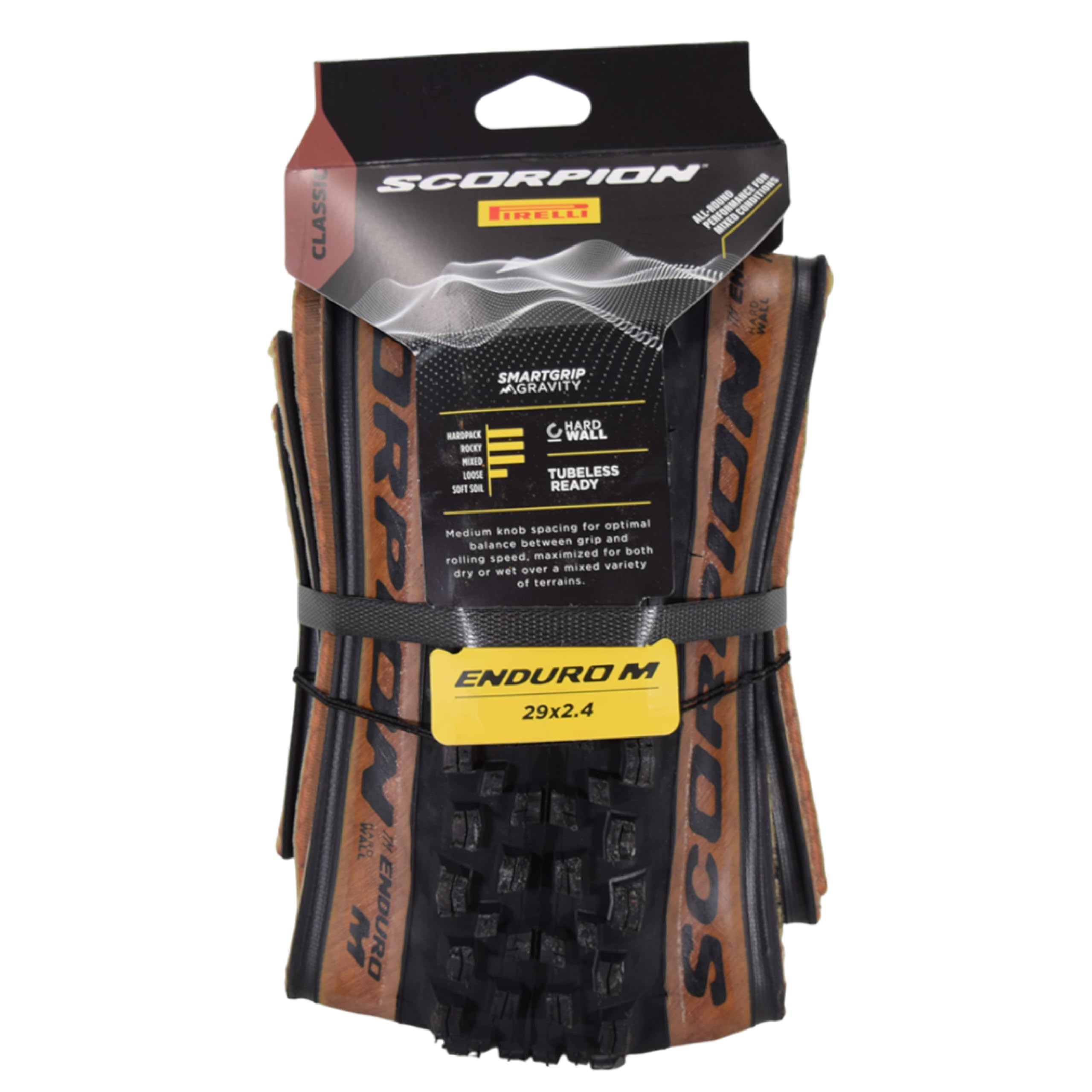 Pirelli Scorpion Enduro M HardWall Bike Tyre, 29 x 2.4, Classic Tan Wall