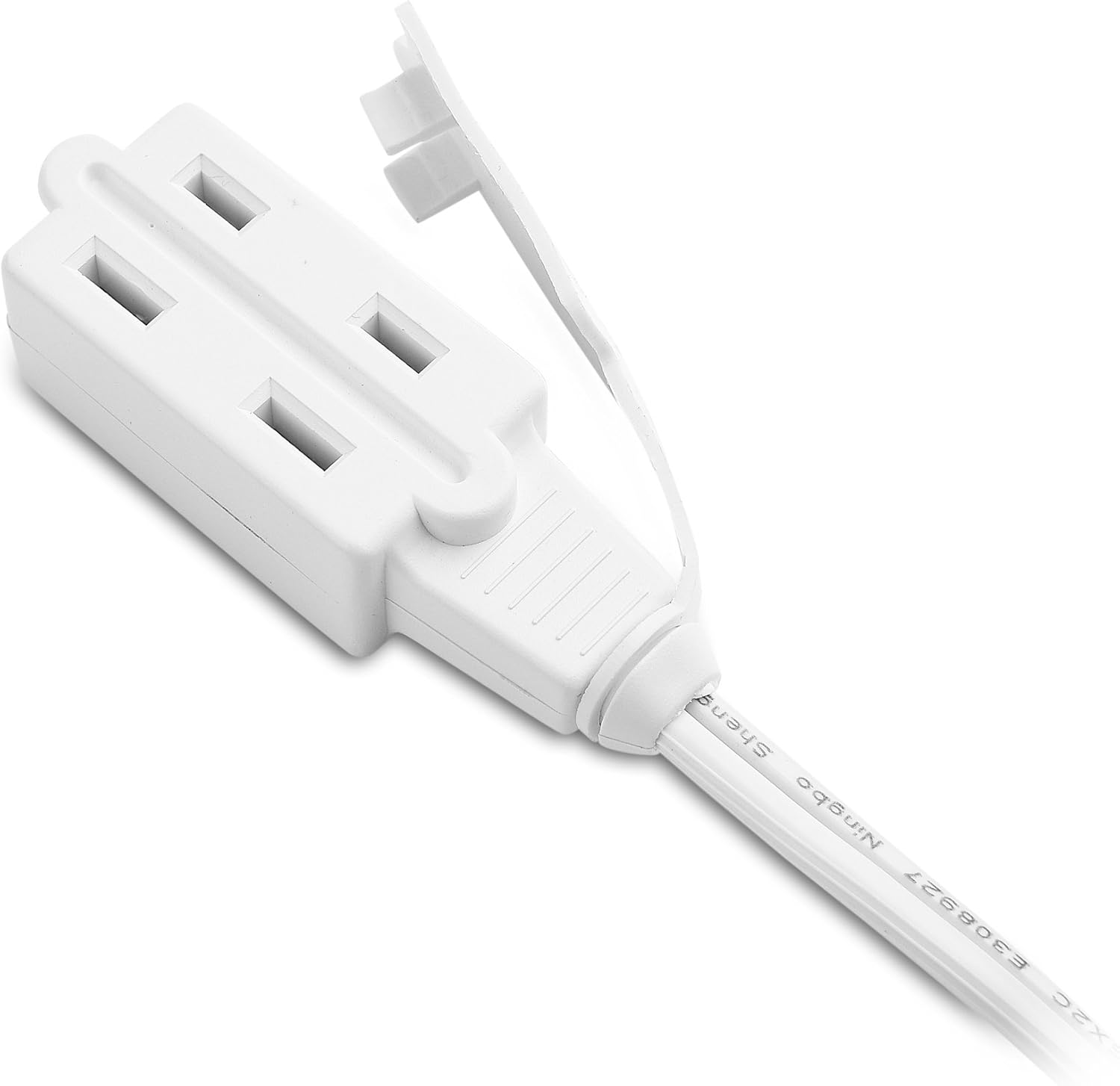 Cable Matters 2-Pack 16 AWG 2 Prong Extension Cord (3 Outlet Extension Cord) with Tamper Guard White in 6 Feet: Home Improvement