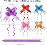 HCSSZ 10 Pack Cellophane Gift Basket Bags with Pull Bows Large 28x40 in view 3
