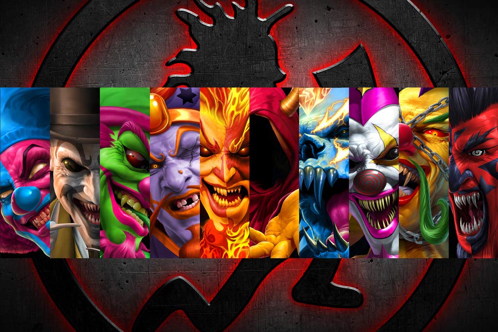 Psychopathic Entourage Group Collage ICP Insane Clown Posse Music BandTom Wood Fantasy Cool Wall Decor Art Print Poster 12x18