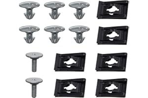 14Pcs Lower Engine Cover Bolt Screws, Premium Radiator Access Cover Pin Clip, Engine Splash Shield Hardware Clips, Compatible