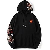 HaiZi XiHuan Streetwear Men's Dragon Embroidered Heavyweight Graphic Hoodies Japanese Techwear baggy Anime Hoodie