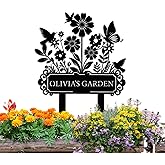 Custom Garden Sign | Personalized Garden Stake Metal Sign | Personalized Garden Name Sign | Custom Sign Outdoor Metal | Metal Sign Stakes Customized | Gardening Decor Gifts for Gardeners