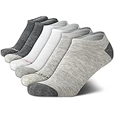 Calvin Klein Womens No Show Socks - 6 Pack Non Slip Heel Lightweight Cotton Blend Low Cut Invisible Socks for Women