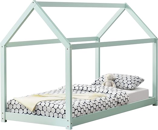 En Casa Kinderbett 90x200cm Mint Haus Holz Natur Bettenhaus Hausbett Kinderzimmer Bett Kinder Kiefernholz Amazon De Kuche Haushalt