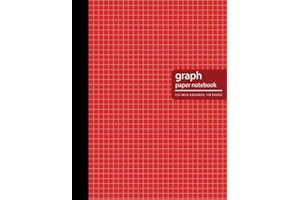 Graph Paper Notebook 1/4 Inch: Red Cover | Blank Quad Ruled 1/4 inch Square Lined Grid Pages and White Paper | 5x5 Graph Paper Notebook | Composition ... (Graph Paper Notebook 1/4 Inch Squares)