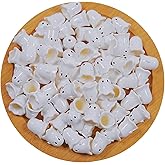 40 Pcs Cute Ghost Shaped Beads,Acrylic Halloween Beads, White Ghost Spacer Beads for Keychain Pens Lanyards Bracelet Necklace Jewelry