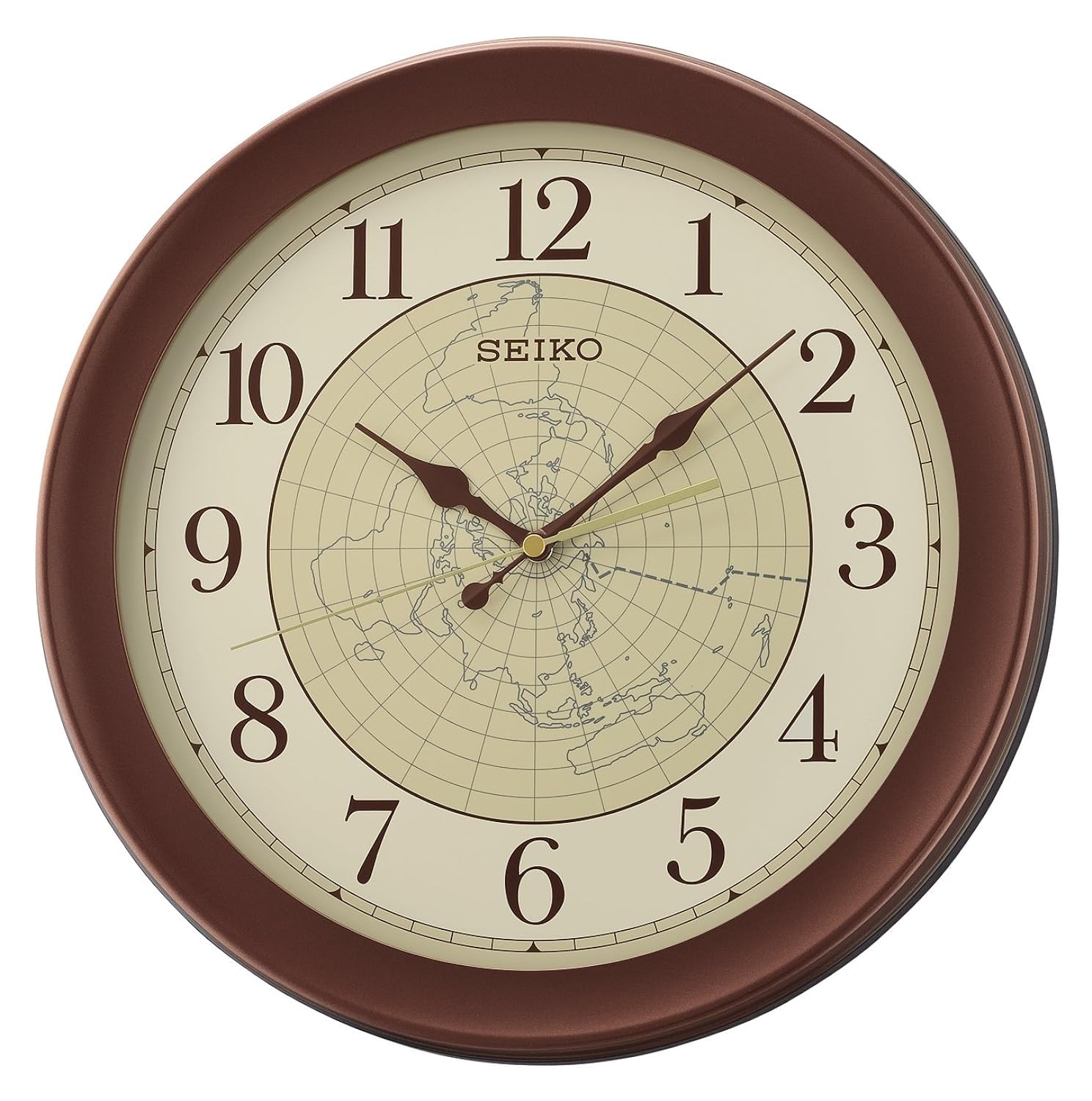 Seiko Wall Clock Brown Plastic QXA709B