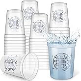 Uiifan 30 Pcs Disco Ball Cups Disco Party Favor 16 oz Reusable Plastic Bachelorette Cups for Cowgirl Birthday Wedding Bridal Shower70s 80s 90s Supplies(Clear)