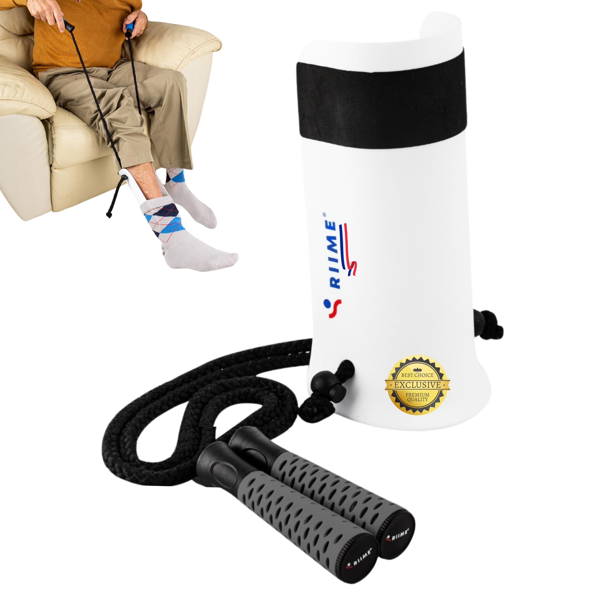 Sock Aid-SOKELP-Sock Aids for Putting Socks On and Off-Ergonomic Handle-Compression Sock Aid-Sock Puller Aid for Men/Women