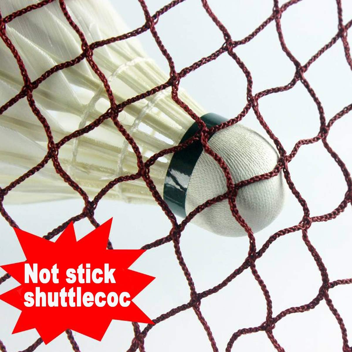 GeWeDen Badminton Net, Outdoor Indoor Badminton Tournament Net for Sports Backyard Garden Schoolyard (20 FT x 2.5 FT) with Rope Cable Top (Net Only) (with Nylon Rope) : Sports & Outdoors