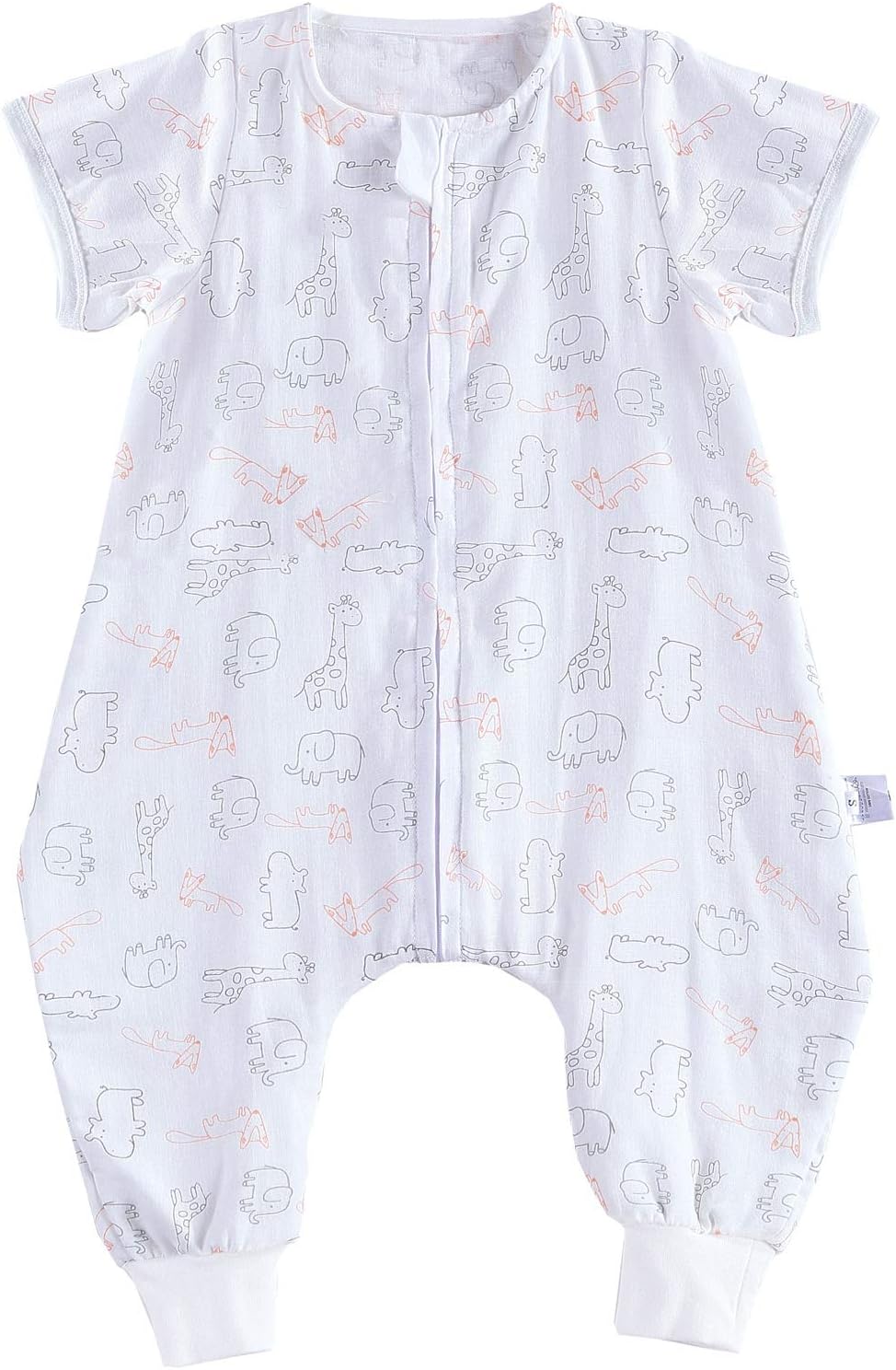 SINCERE Muslin Original 100% Cotton Sleeping Sack Bag Baby Wearable Blankets Short Sleeves(SWS/Hippo/L)