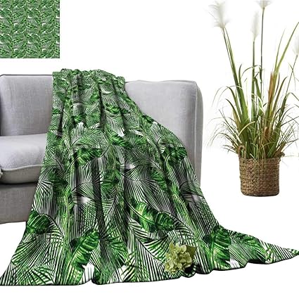 Amazon Com Yoyi Single Sided Blanket Plants Background Feng