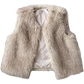 MakeMeChic Women's Faux Fur Vest Tops Fuzzy Sleeveless Fur Jacket Coat Outerwear
