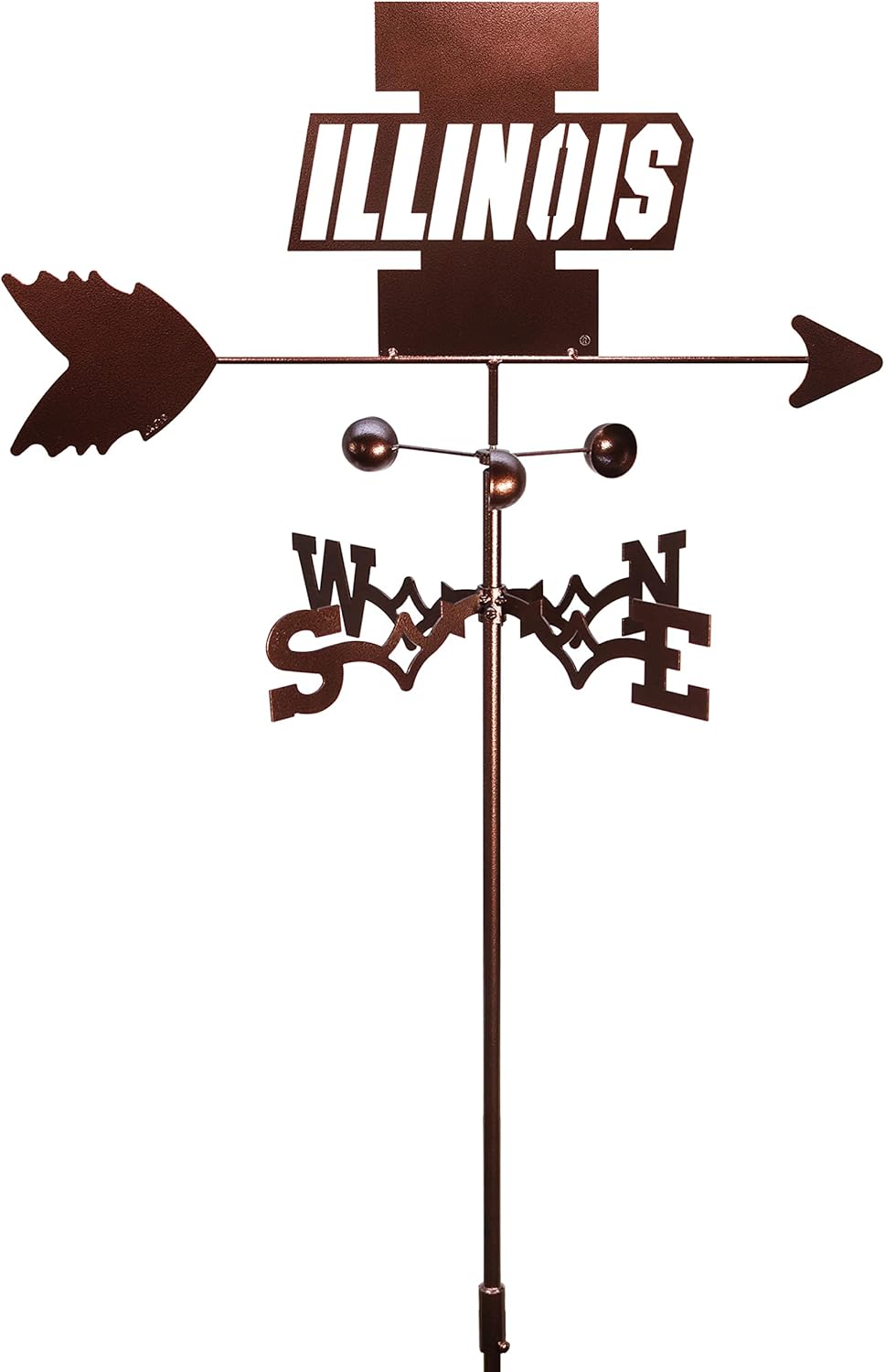 Weathervanes - SWEN Products Illinois Illini Weathervane (Garden Stake Included)