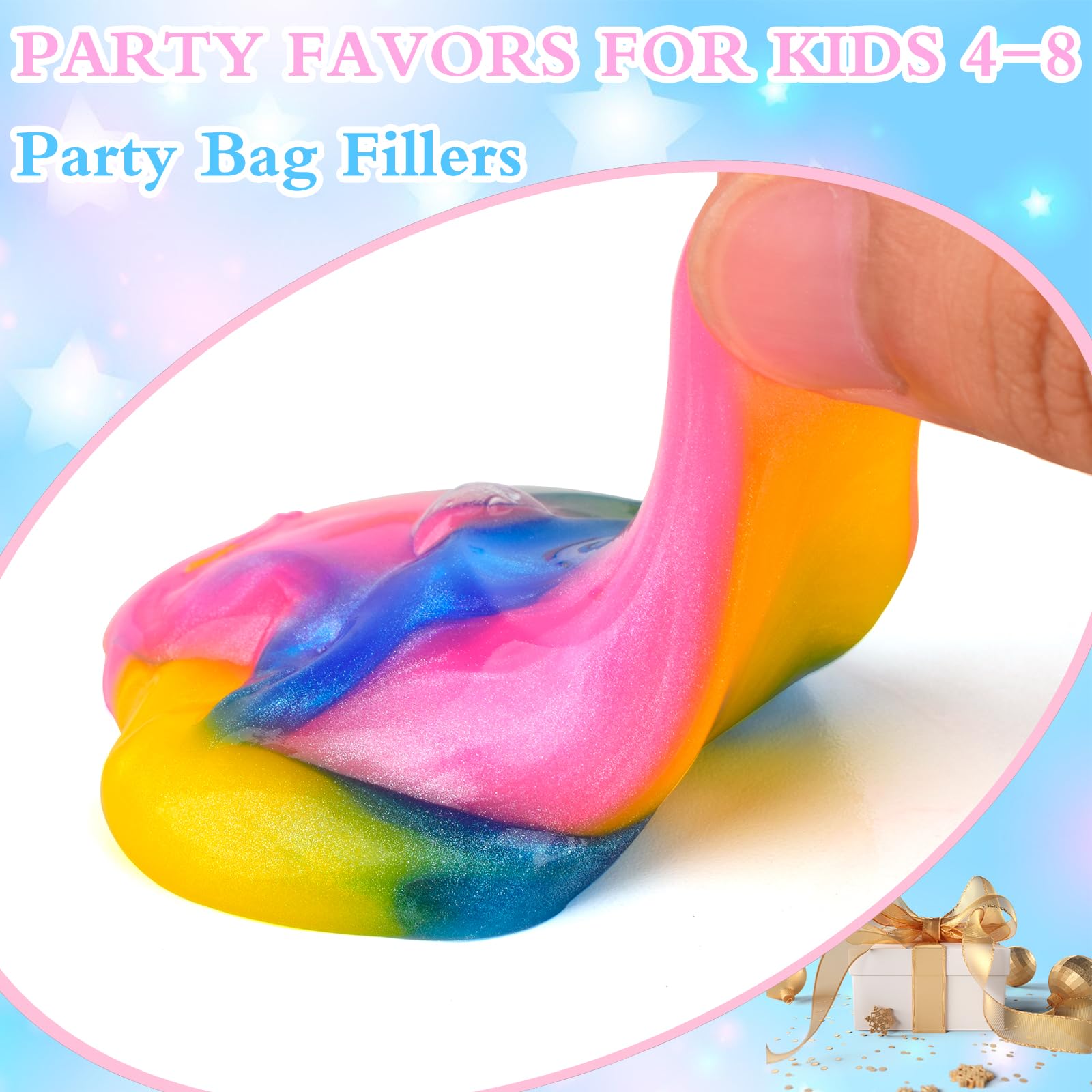 102 Pack Bulk Galaxy Slime Kit, Party Favors for Kids Slime Cup Bulk DIY Stress Relief Putty Toy Stretchy & Non-Sticky Christmas Easter Birthday Goodie Bag Stuffer Classroom Reward for Girls Boys