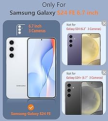 FNTCASE for Samsung Galaxy S24-FE Case: Dual Layer