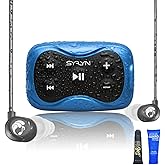 100% Waterproof SYRYN 2 Swimbuds Flip Bundle for Swimming with Music | 8 GB (2,000 Songs or 138 Hours of Audio) | Drag and Drop MP3, AAC, M4a, FLAC Using PC or Mac | No Spotify or Other Streaming