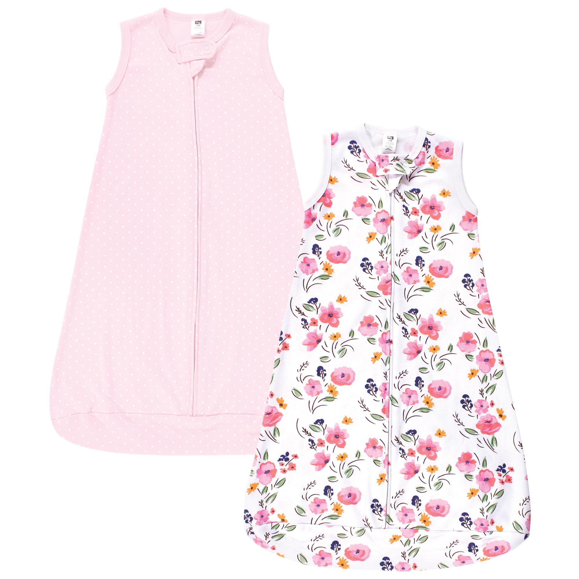 Hudson Baby Unisex Baby Cotton Wearable Sleeping Bag, Sack, Blanket, Floral Bouquet Sleeveless, 12-18 Months