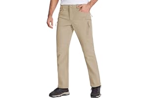 TACVASEN Men's Lightweight Hiking Tactical Pants Waterproof Quick Dry Cargo Work Rain Outdoor Hiking Pants 8 Pockets