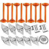 EXERAUO Garage Door Hardware Kit for 7 Ft High Doors, Quiet Nylon Rollers | 10 Nylon Rollers for 2 Inch Tracks with 4 Inch Stems, 9 Galvanized Hinges, 2 Top Brackets, 2 Steel Cables