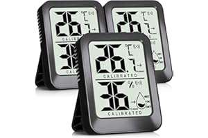 AyayaBoss 3-Pack Mini Room Thermometer Indoor Hygrometer Humidity Meter, Digital Temperature and Humidity Sensor Monitor for 