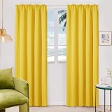 Deconovo Blackout Curtains Pencil Pleat Thermal Insulated 55 x 114 One Pair view 4