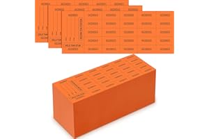 Kosiz 1000 Sheet 25 Bid Raffle Tickets Chinese Auction Tickets Sheets Auction Fundraiser Ticket Numbered with Name and Phone Number Per Sheet Raffle Tags for Bidding (Orange)