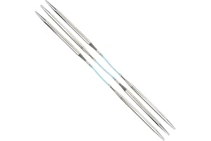 skacel by addi Double Pointed Knitting Needles, 8 Inch (20 cm) Flexiflips Basic Double Point Plated Brass Knitting Needle Pair with Nylon Cord, 2 mm (US Size 0)