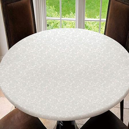 Amazon.com: SUPNON Round Elastic Table Cover, Fitted Edged Polyester